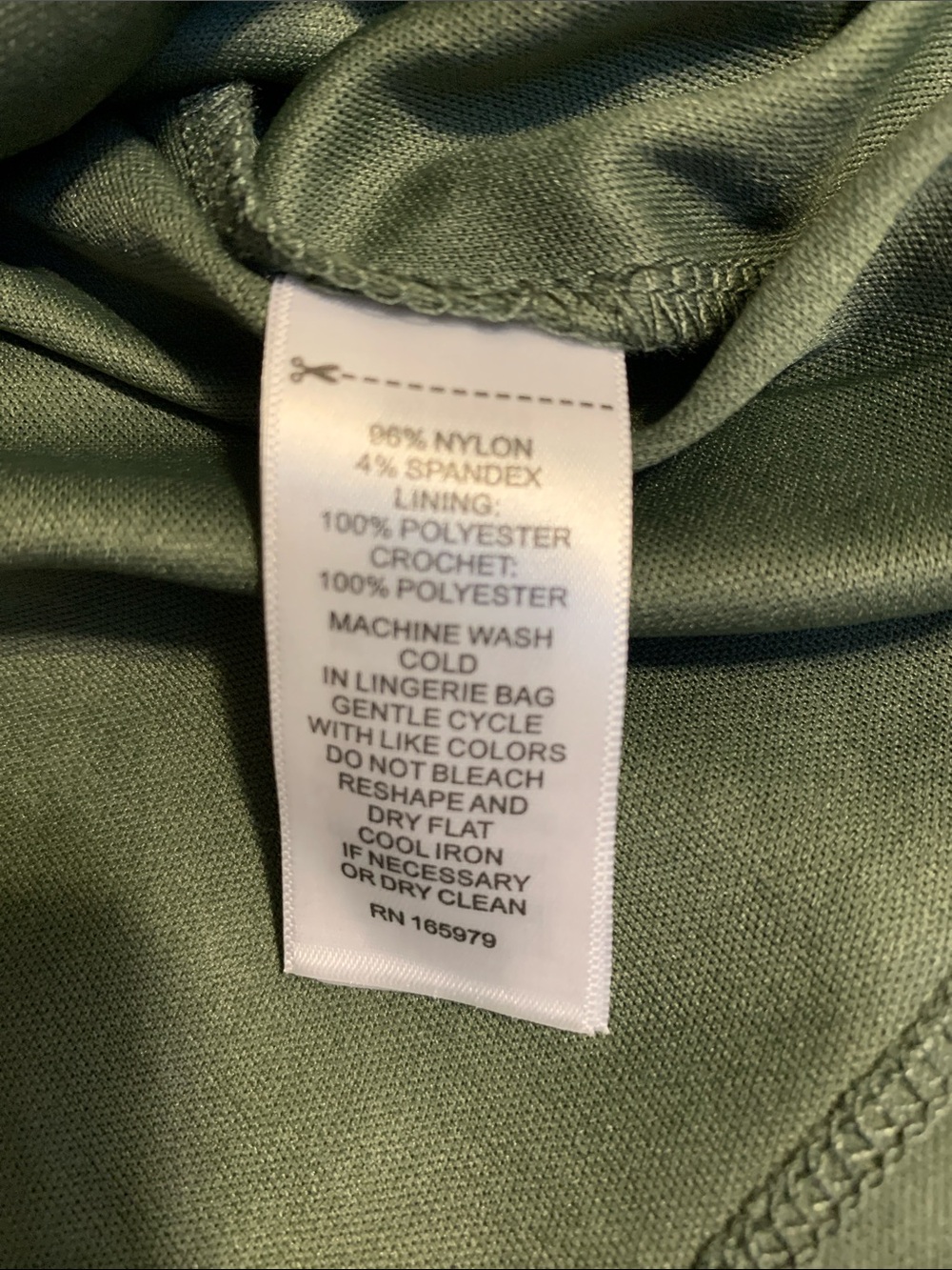 Cable & Gauge Lace Flutter Sleeve Mock Neck Top in Sage Green NWT - Picture 12 of 12